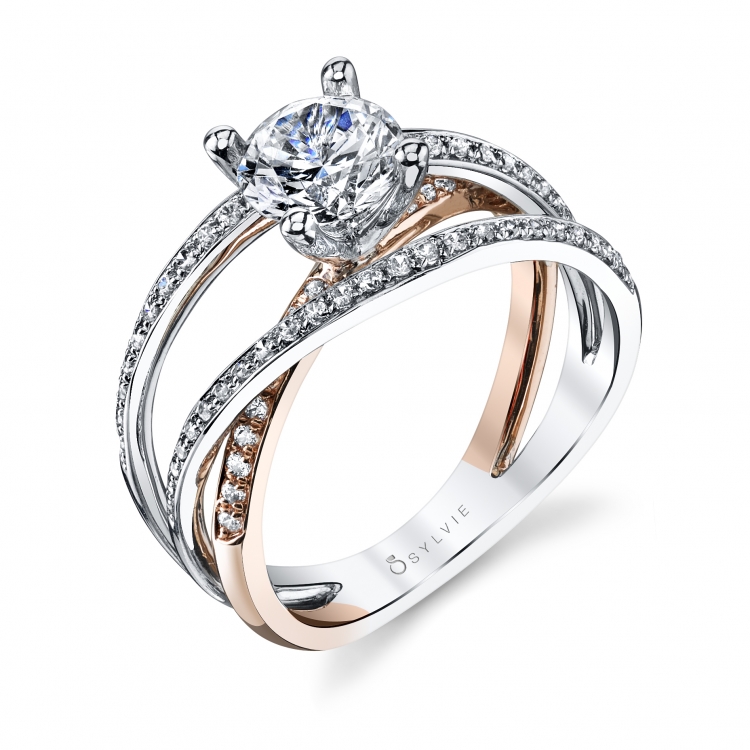 Two-tone Sylvie Engagement Ring
